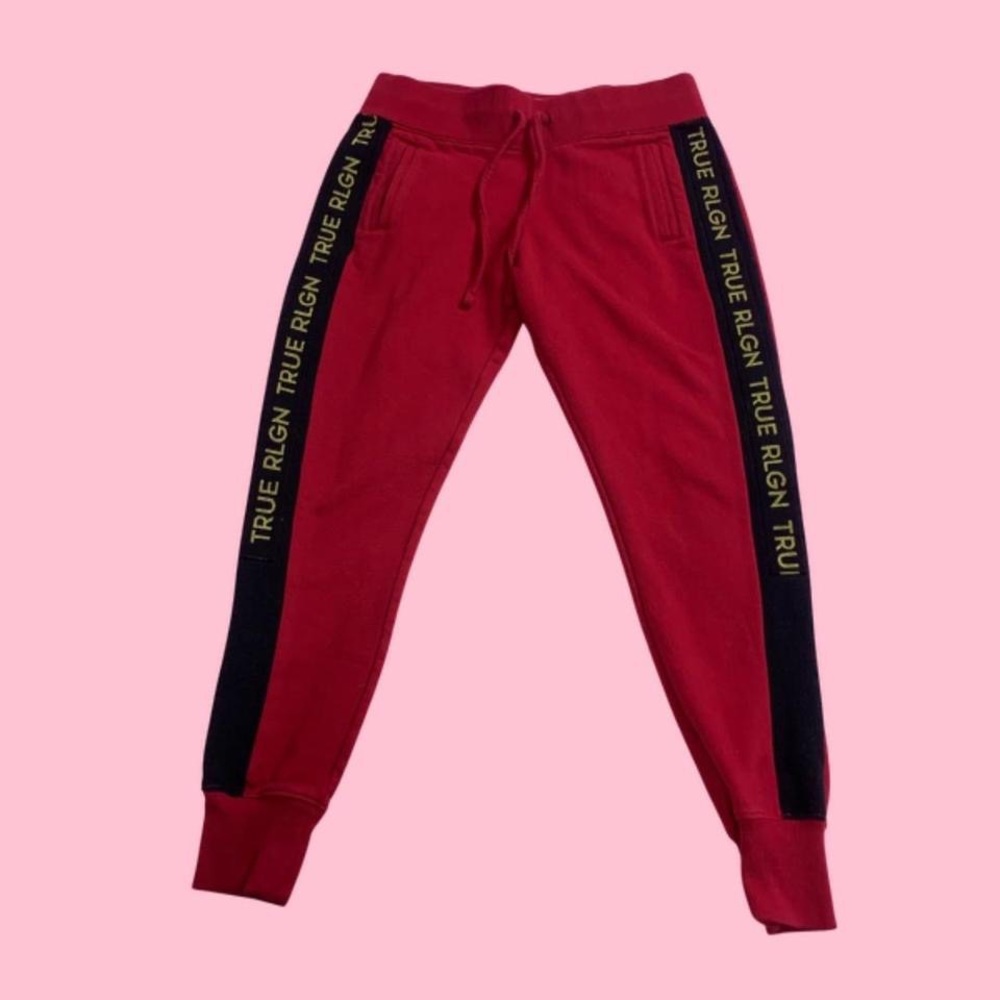 True Religion Sweatpants Gold Logo Trim